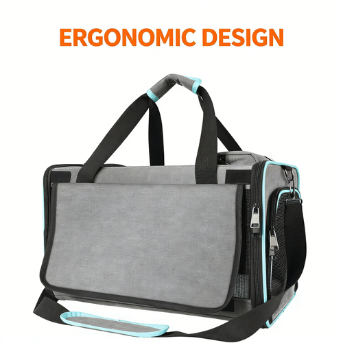 Airline Approved Pet Carrier with Cozy Fleece Pad – Collapsible Travel Bag for Cats & Small Dogs