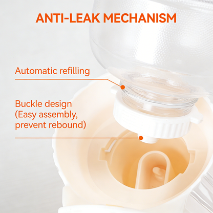 Cage-Mounted Automatic Pet Water Dispenser for Small Pets – Anti-Leak Auto Refill Water Bowl