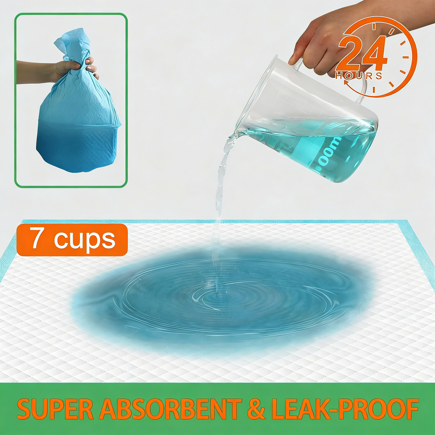 Super Absorbent Pet Training Pads for Dogs & Cats – Leak-Proof Puppy Pads with Flash Dry Technology