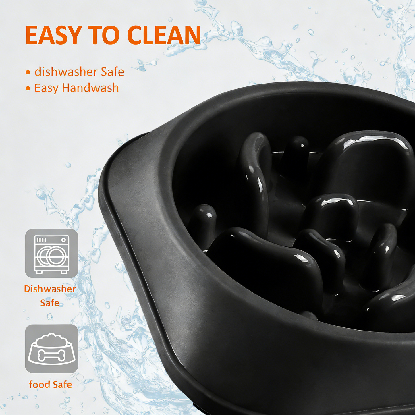 Slow Feeder Dog Bowl – Anti-Gulping Non-Slip Puzzle Bowl for Small to Medium Dogs