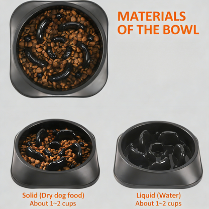 Slow Feeder Dog Bowl – Anti-Gulping Non-Slip Puzzle Bowl for Small to Medium Dogs