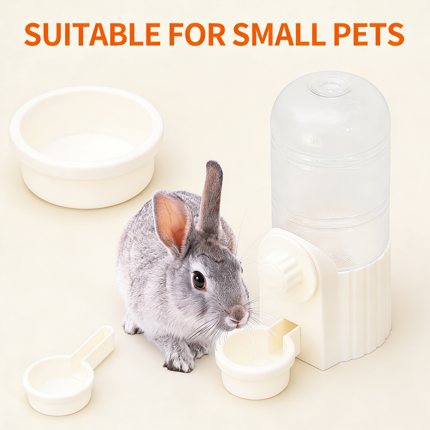 Cage-Mounted Automatic Pet Water Dispenser for Small Pets – Anti-Leak Auto Refill Water Bowl